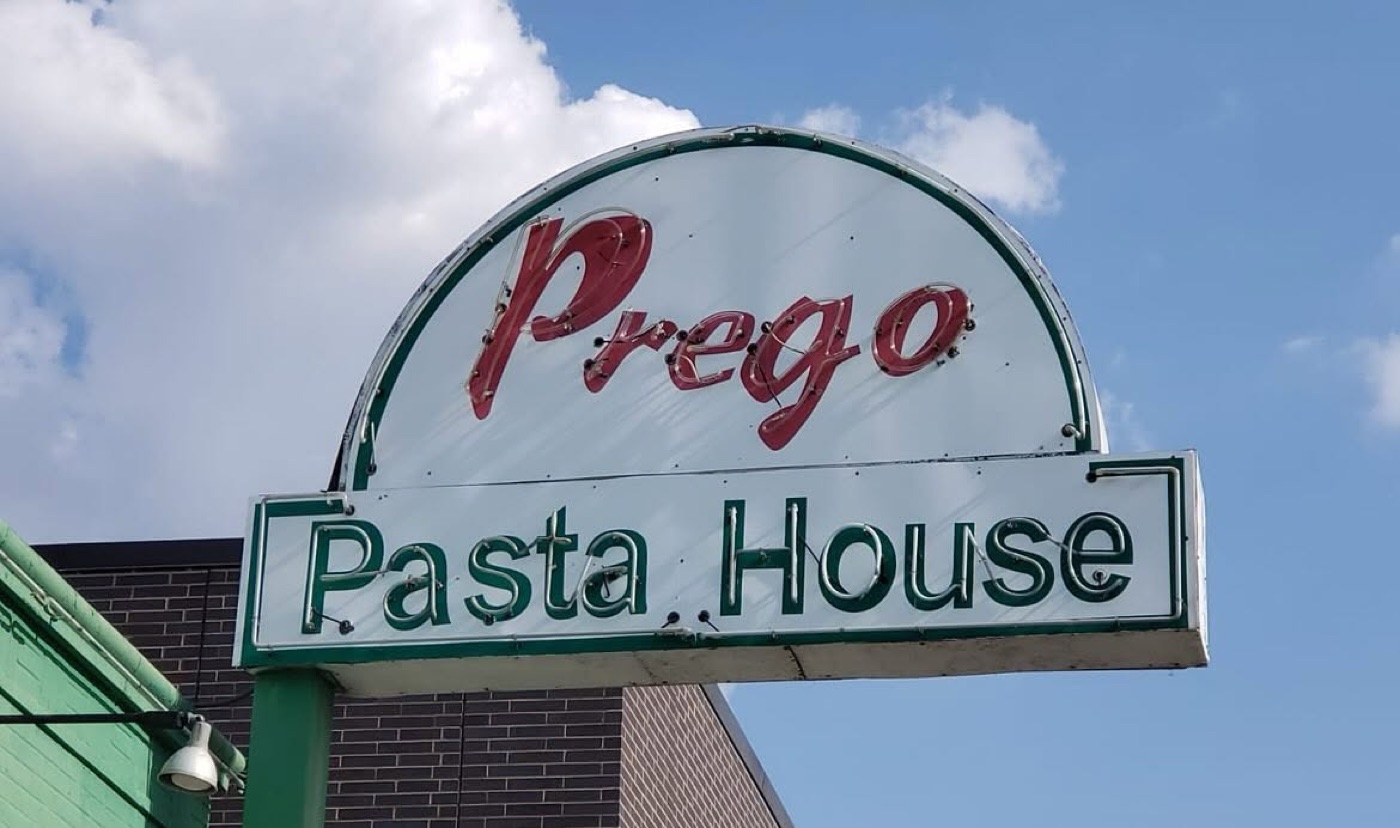 The Prego Pasta House sign