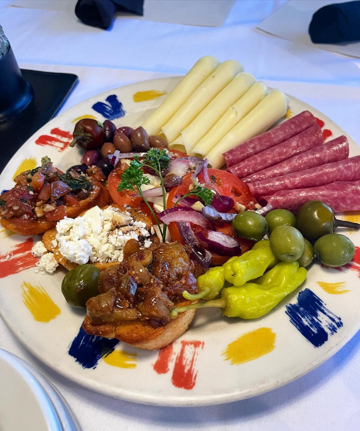 The Prégo meat and cheese antipasto plate