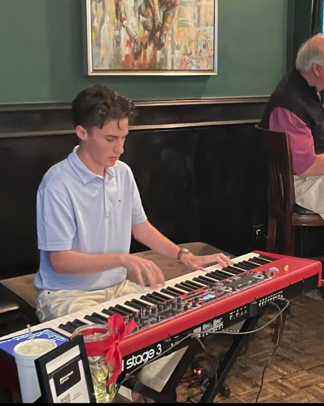 Piano in the dining room